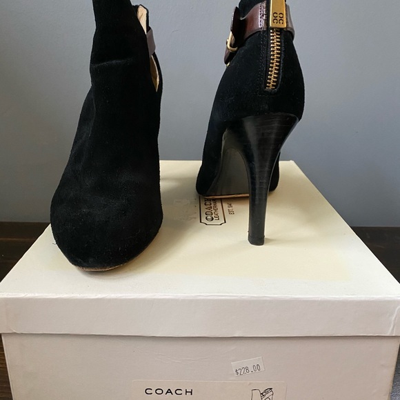 Coach Ann Suede Boots Black size 10 - Picture 4 of 5